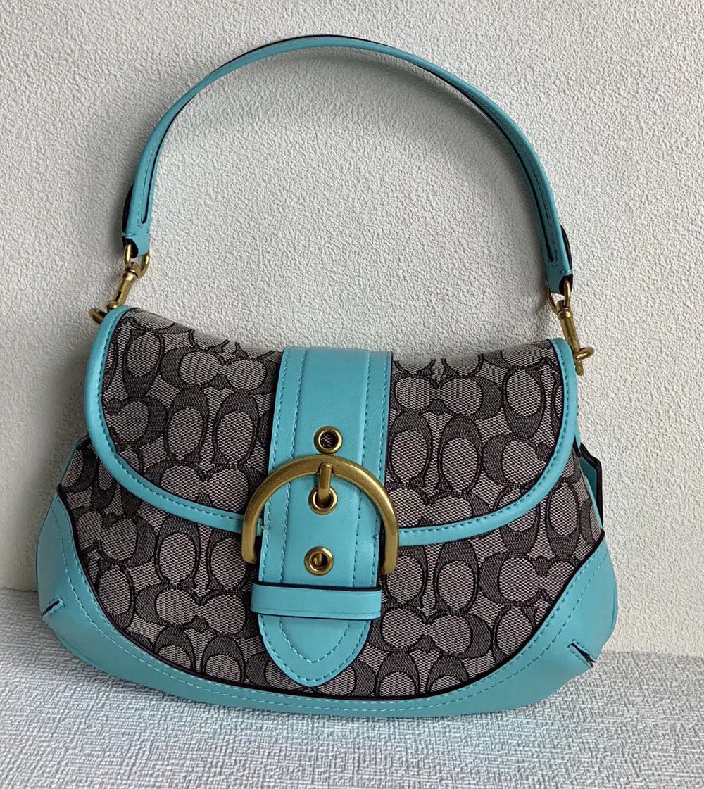 Coach green shoulder bag